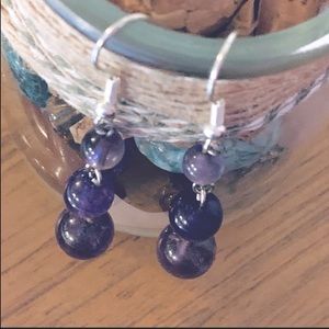 3/$15❗️925 Sterling Silver Earrings Amethyst